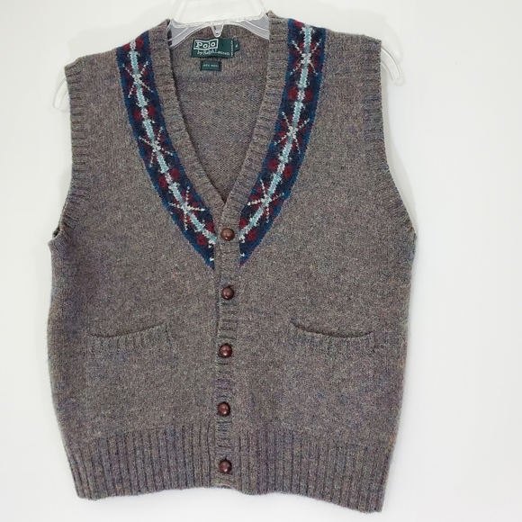 Polo Ralph Lauren Other - Vtg Polo Ralph Lauren 100% Wool button front Vest